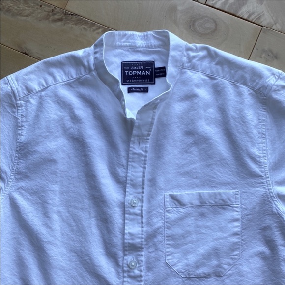 White Short Sleeve Button-Up by Topman - Picture 3 of 3